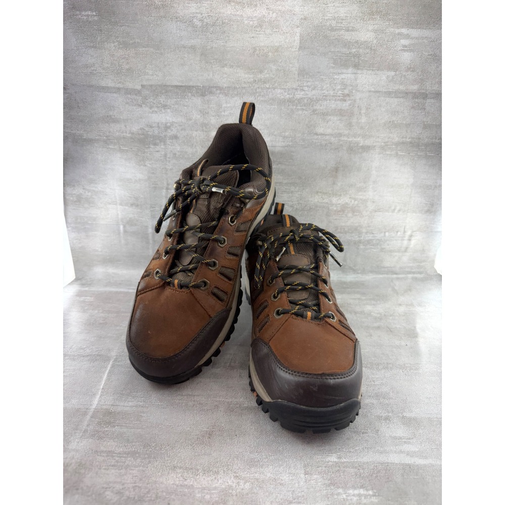 Skechers Relaxed Fit Waterproof Hiking Shoes Brown Leather Men Sz 9 66100 CDB